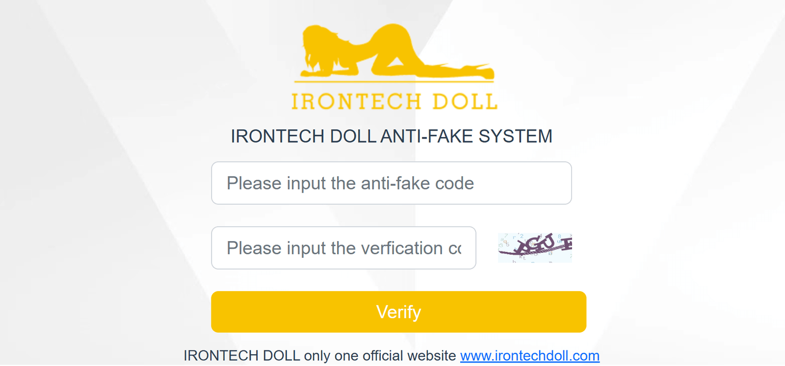 Irontechdoll Anti counterfeiting